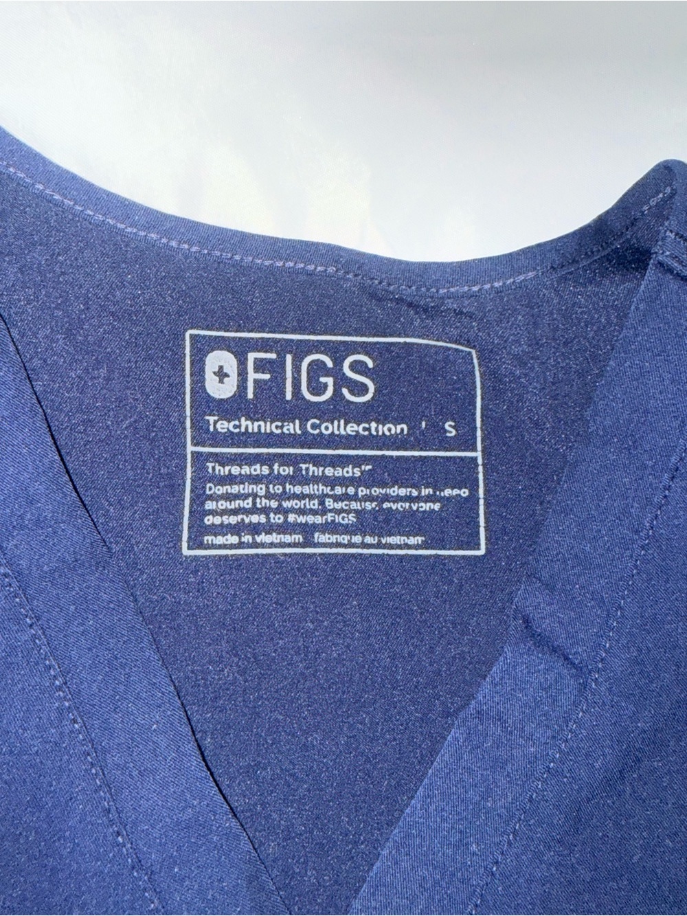 FIGS Navy V-Neck Technical Tunic